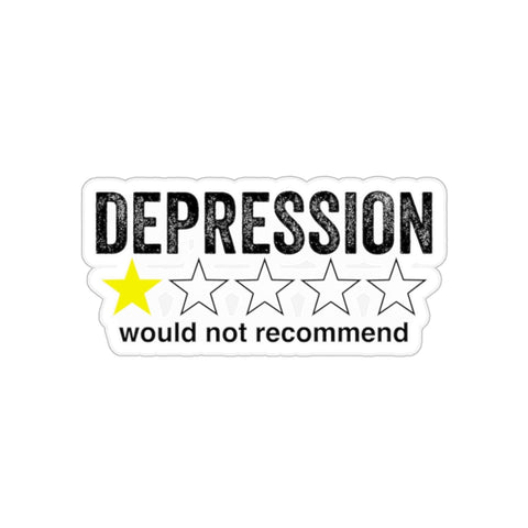 DEPRESSION: ONE STAR — Die-Cut Stickers