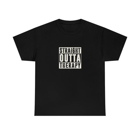 STRAIGHT OUTTA THERAPY — Unisex Heavy Cotton Tee