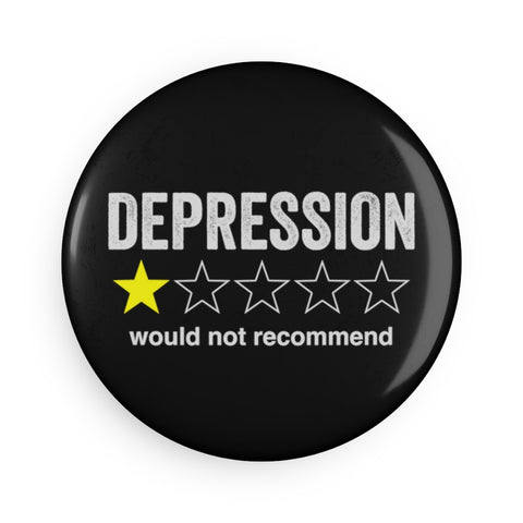 DEPRESSION: ONE STAR — Round Button Magnet