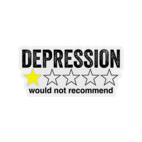 DEPRESSION: ONE STAR — Kiss-Cut Stickers